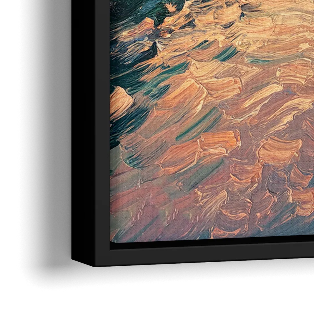 Washington Monument Reflection - Close-Up Black Frame Canvas