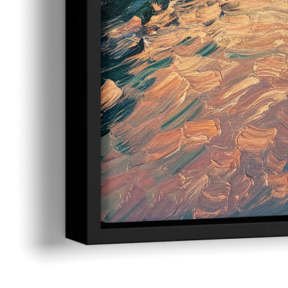 Washington Monument Reflection - Close-Up Black Frame Canvas