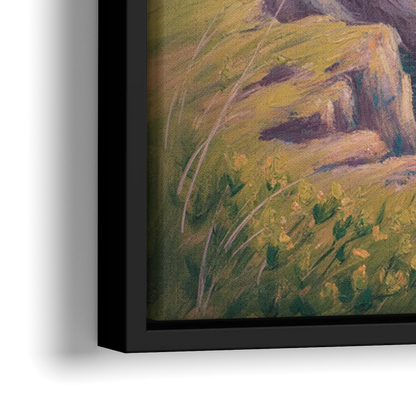 Cape Breton Highlands - Close-Up Black Frame Canvas