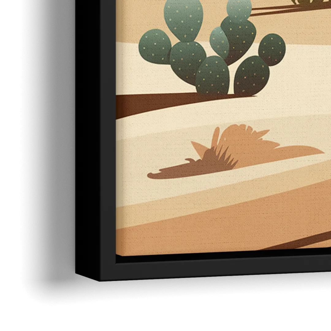 Marfa Desert Modern - Close-Up Black Frame Canvas