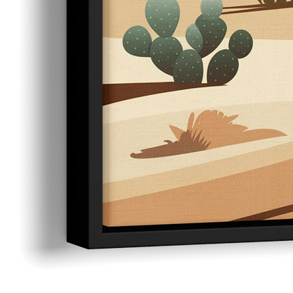 Marfa Desert Modern - Close-Up Black Frame Canvas