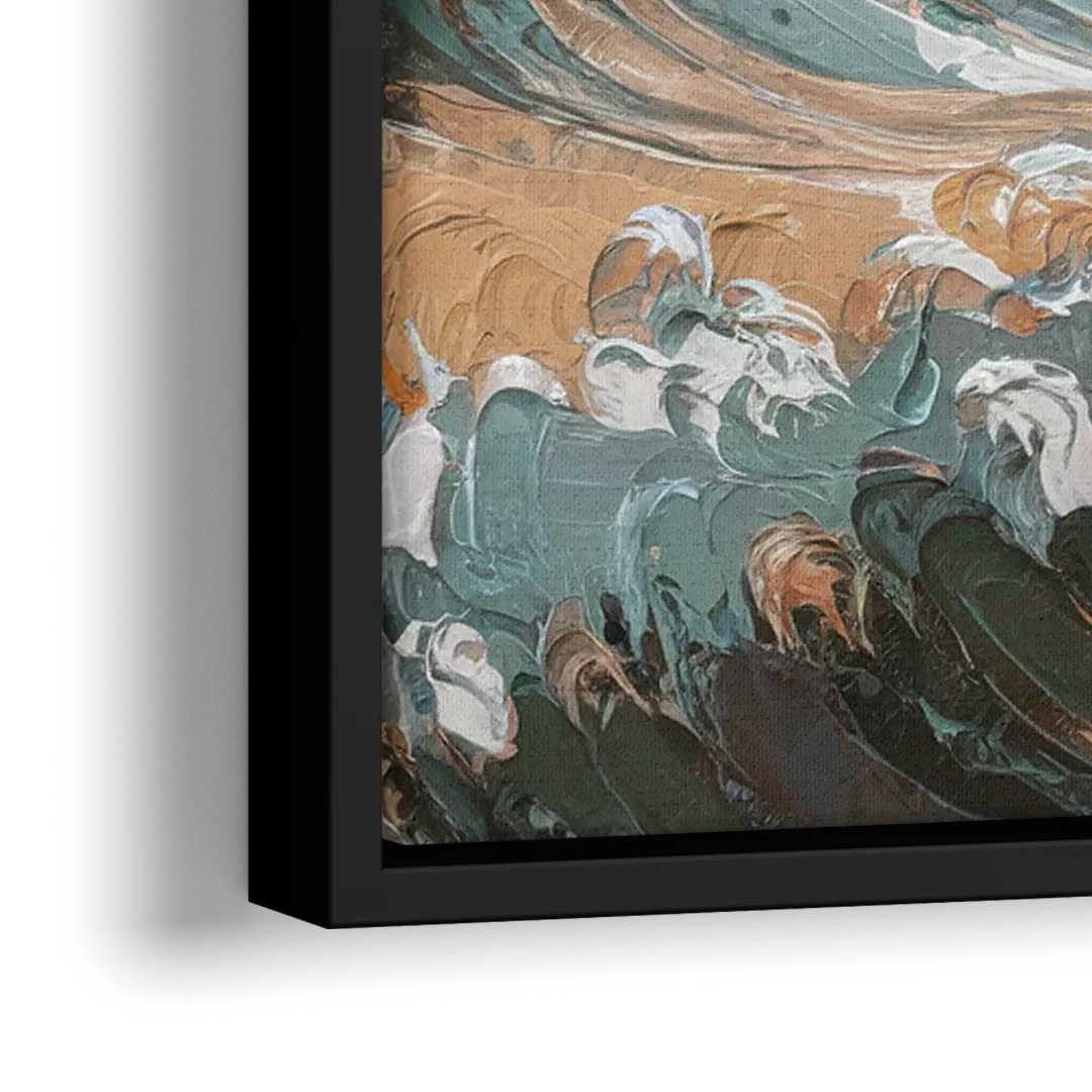 Sitka Coastal Horizon - Close-Up Black Frame Canvas