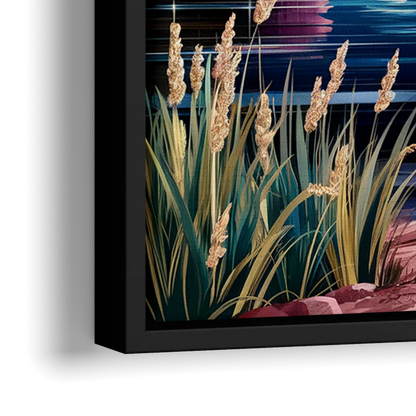 Lubbock Starry Night Sky - Close-Up Black Frame Canvas