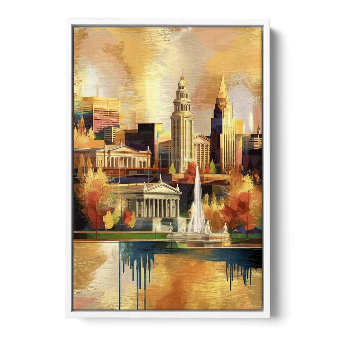 Cleveland Historic Landmarks - White Frame Canvas