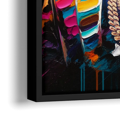 Los Angeles Nipsey Hussle Tribute - Close-Up Black Frame Canvas