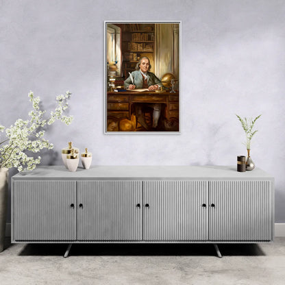 Franklin Timeless Elegance - Living Room White Frame Canvas