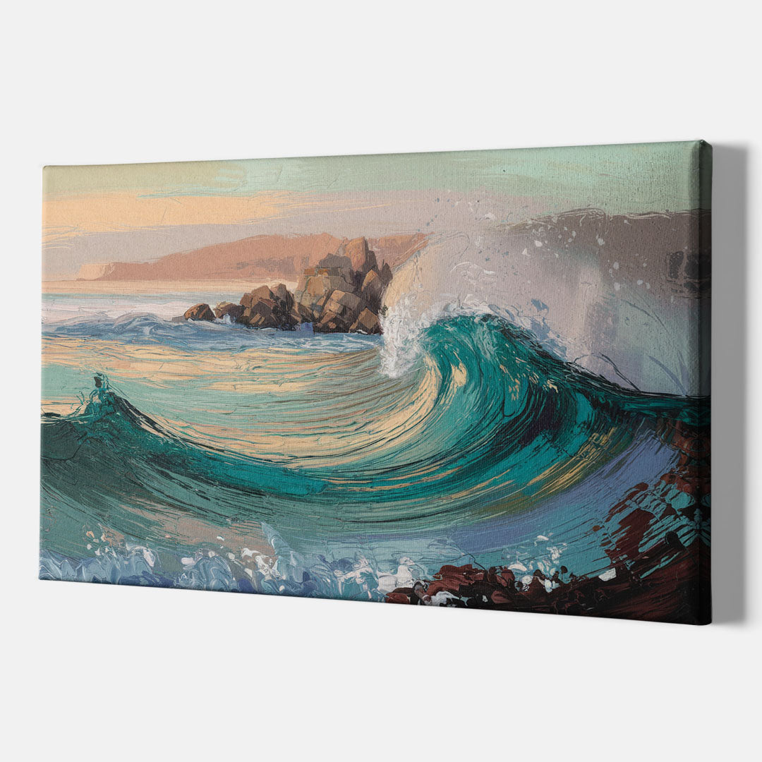 Big Sur Pacific Waves - Canvas Wall Art Indoor