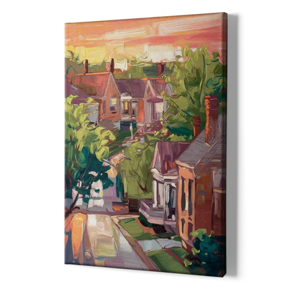 Springfield Neighborhood Charm - Canvas Print Art Sides
