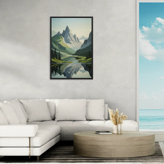 Alpine Adventure - Living Room Black Frame Canvas