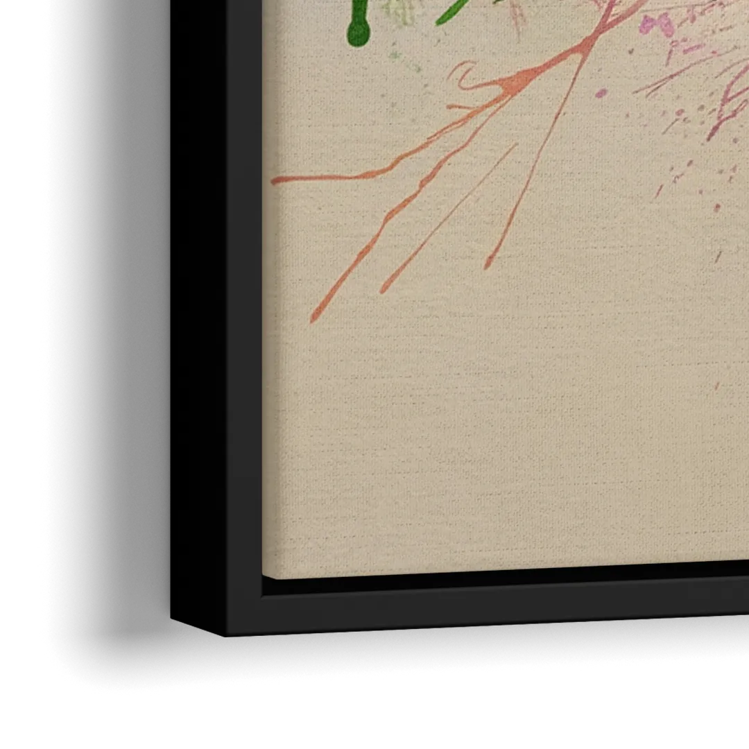 Charlotte Skyline at Sunset - Close-Up Black Frame Canvas