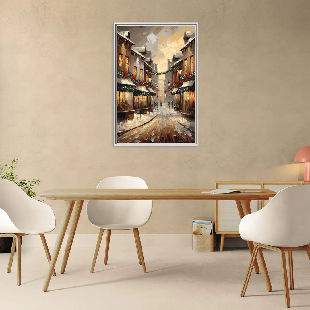 Garland Historic Downtown - Living Room White Frame Canvas