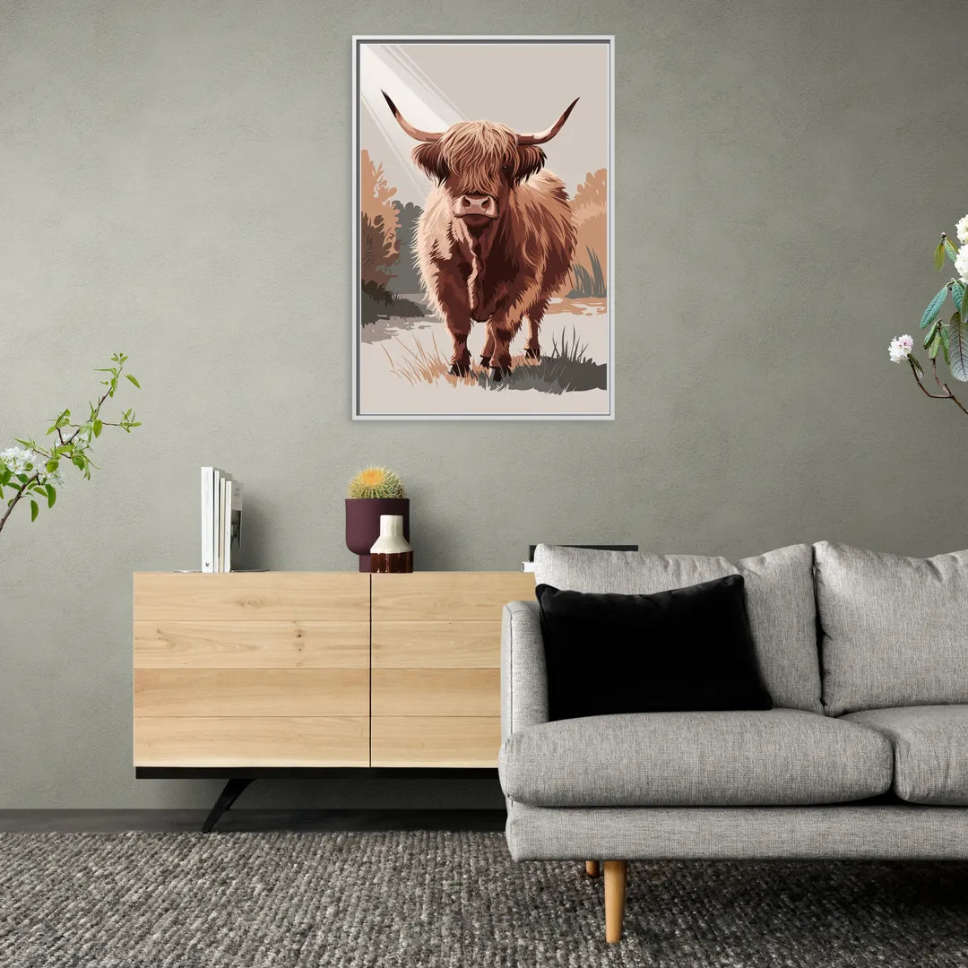 Dunedin Highland Charm - Living Room White Frame Canvas