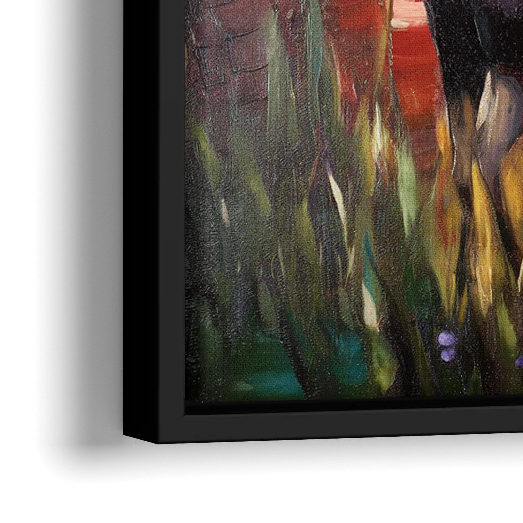 Anchorage Moose In The Wild - Close-Up Black Frame Canvas