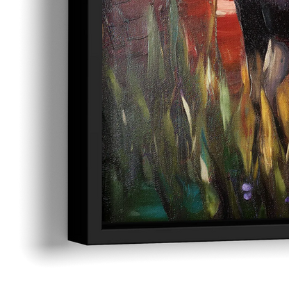 Anchorage Moose In The Wild - Close-Up Black Frame Canvas