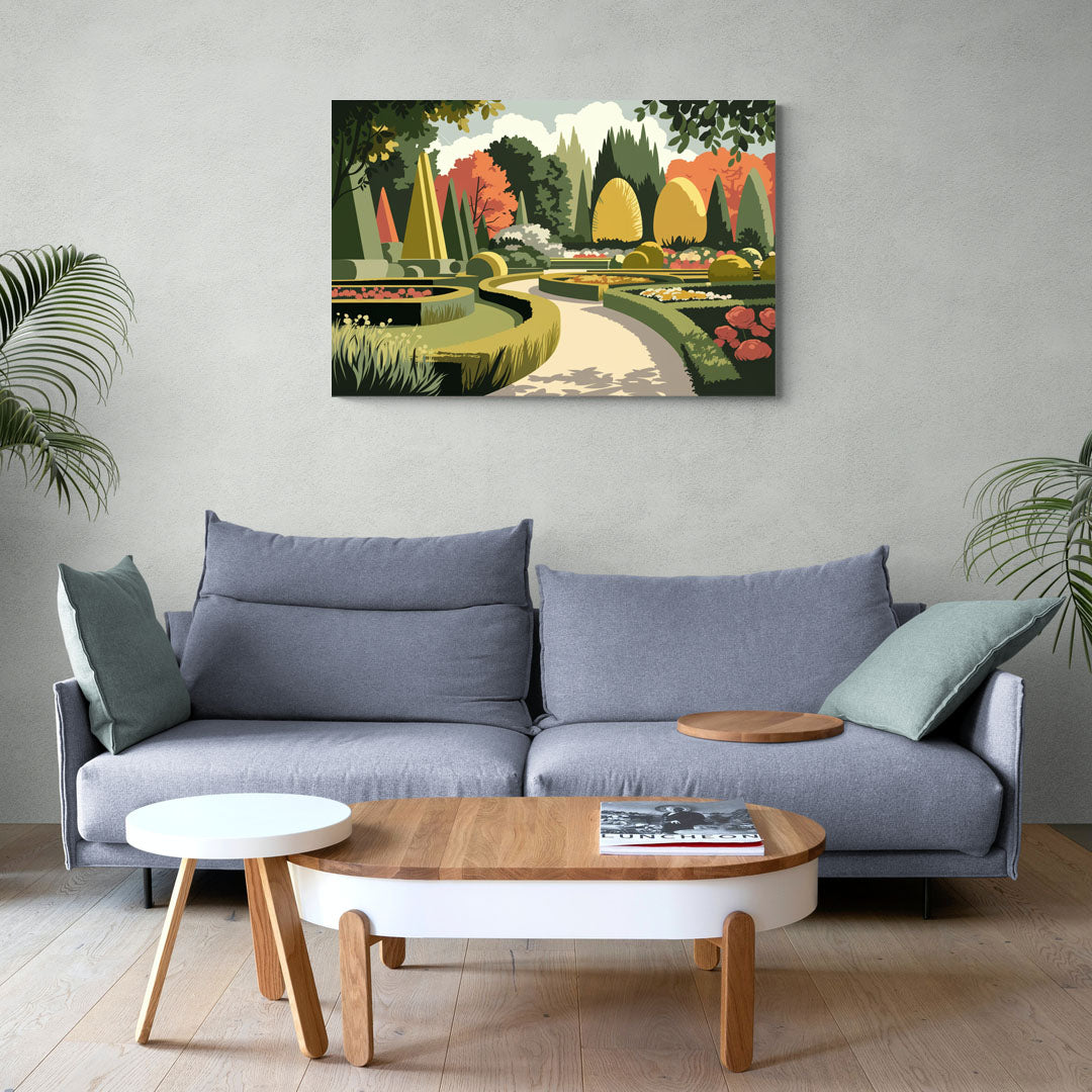 Des Moines Arboretum Views - Canvas Wall Art Living Room