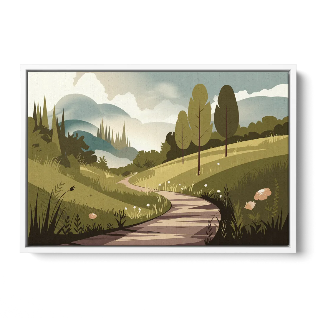 Omaha Nature Trails - White Frame Canvas