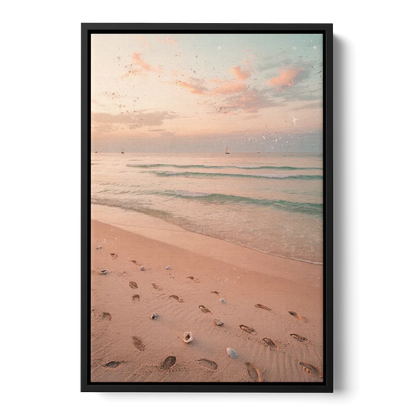 St. Petersburg Beachfront Serenity - Black Frame Canvas