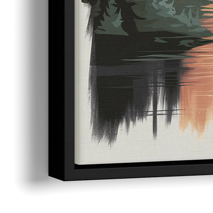 Bozeman Montana Wilderness - Close-Up Black Frame Canvas