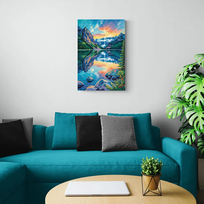 Lake Louise Reflections - Canvas Wall Art Living Room