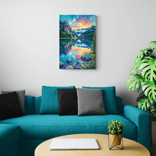 Lake Louise Reflections - Canvas Wall Art Living Room