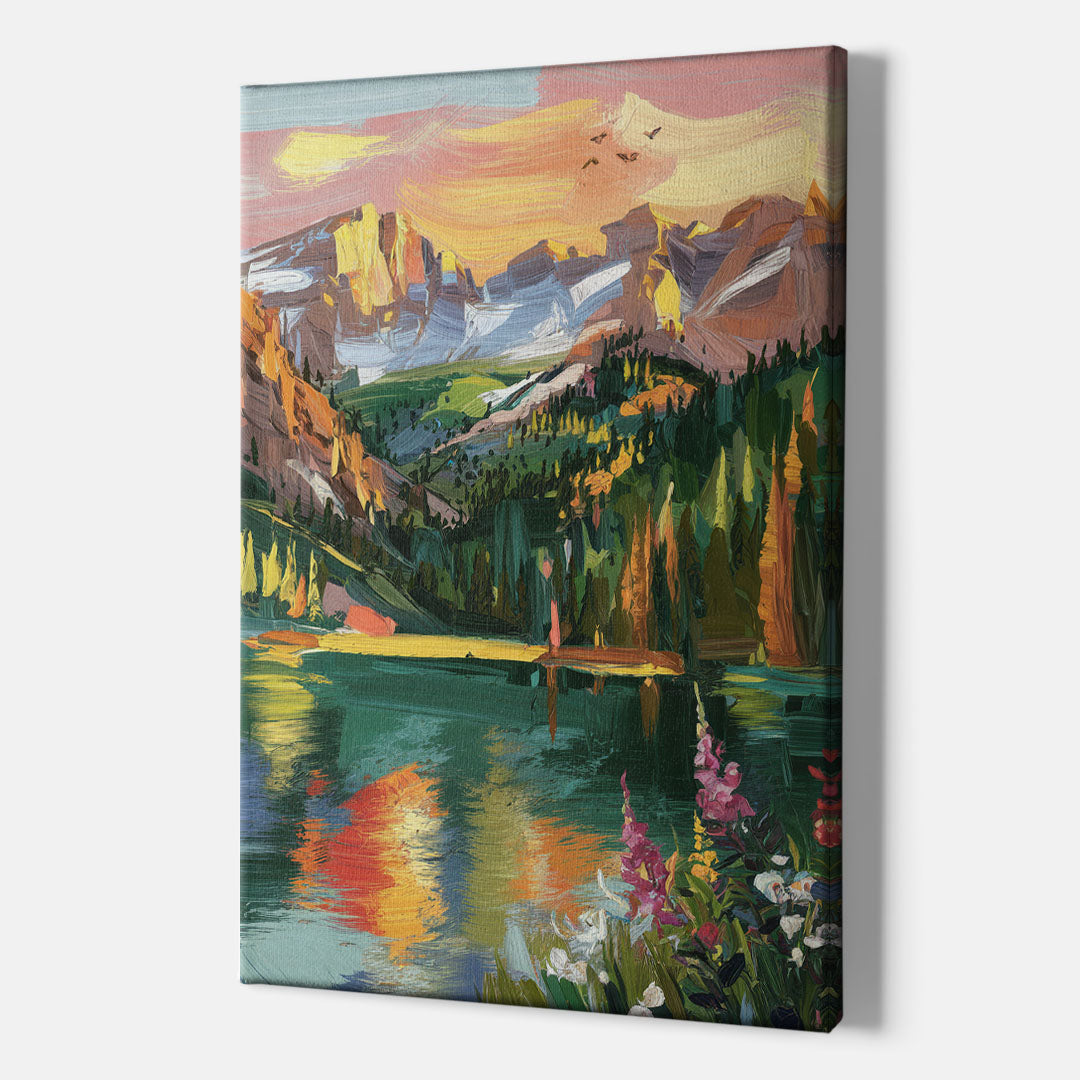 Colorado Springs Rocky Mountain Beauty - Canvas Wall Art Indoor