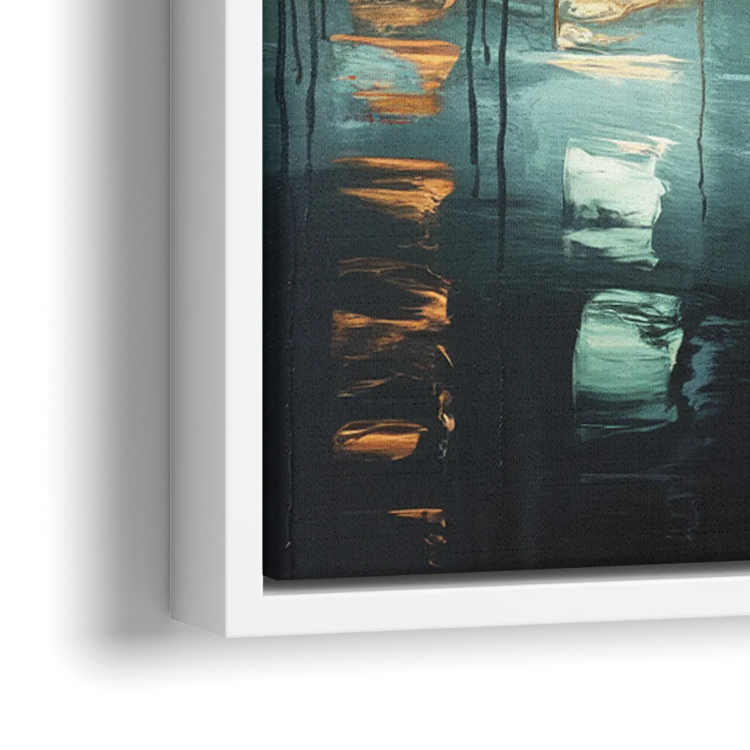 Houston Modern Aesthetic - Close-Up White Frame Canvas