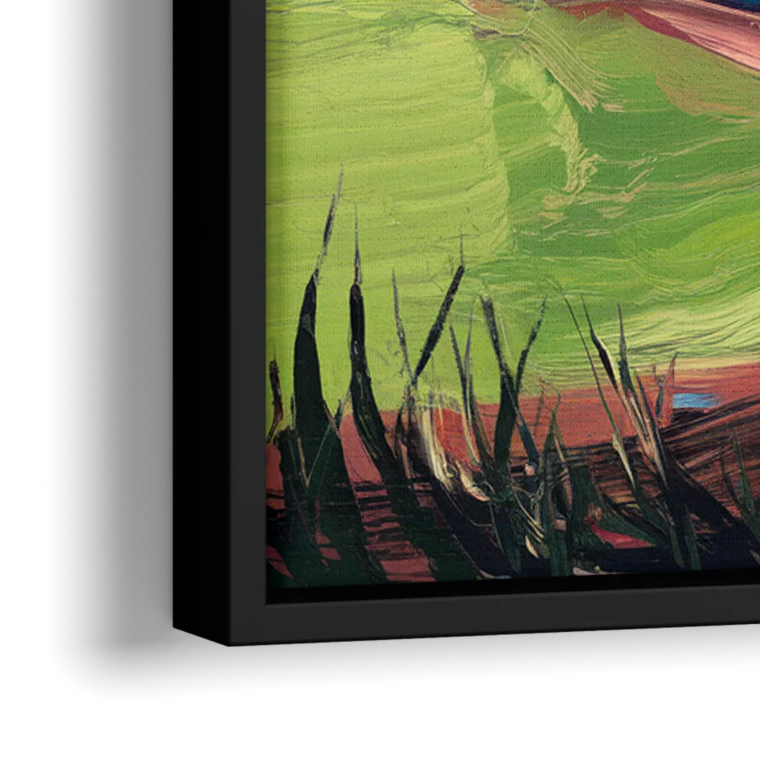 Atlanta Braves Photography Print - Close-Up Black Frame Canvas