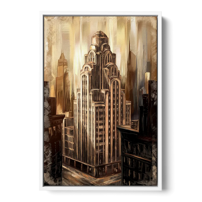 New York City Historic Architecture - White Frame Canvas