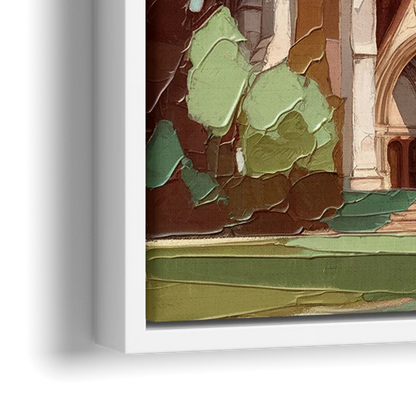 Washington National Cathedral - Close-Up White Frame Canvas