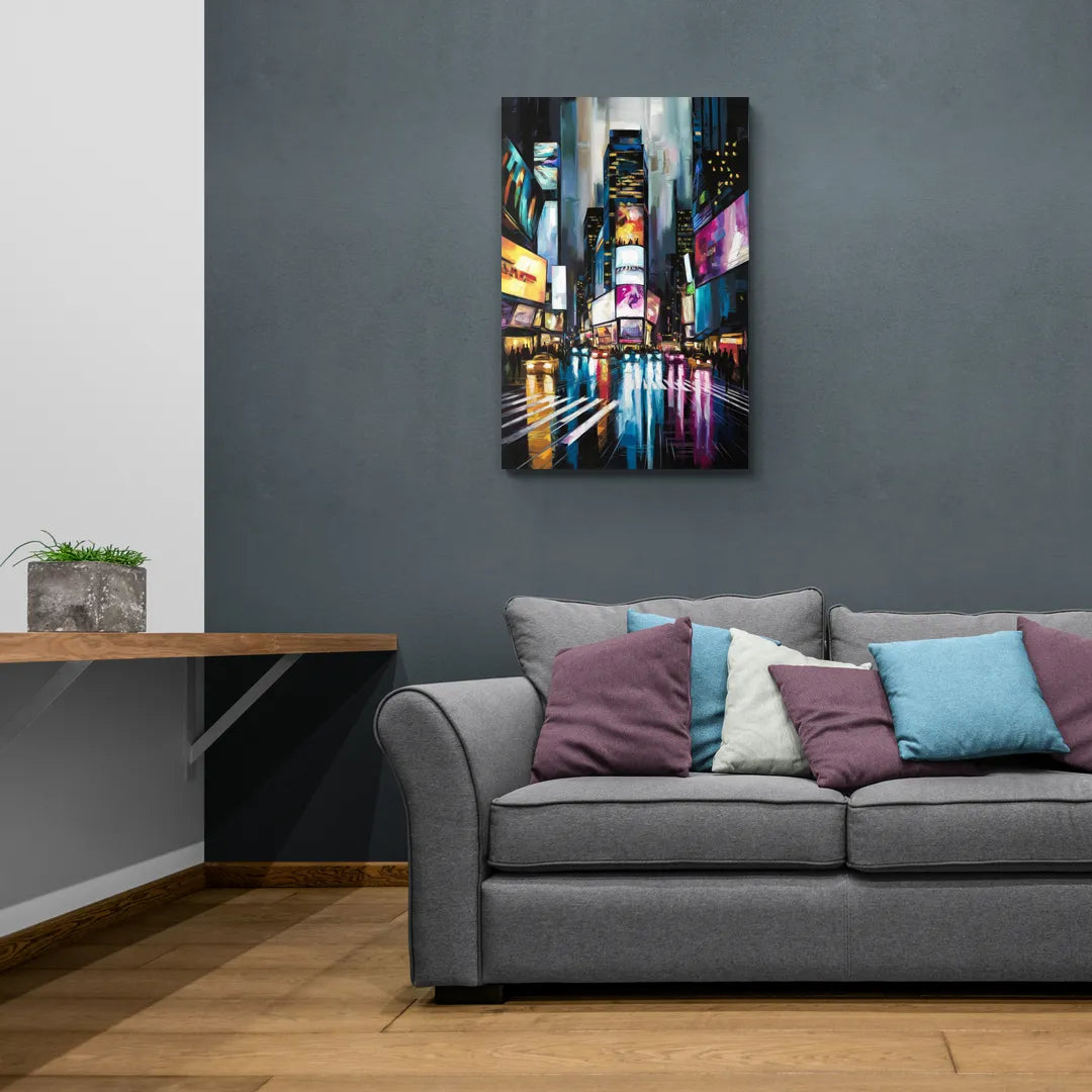 New York City Times Square Lights - Canvas Wall Art Living Room