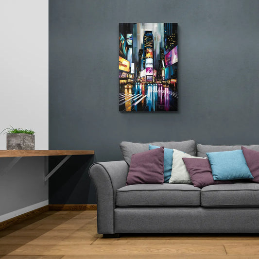 New York City Times Square Lights - Canvas Wall Art Living Room