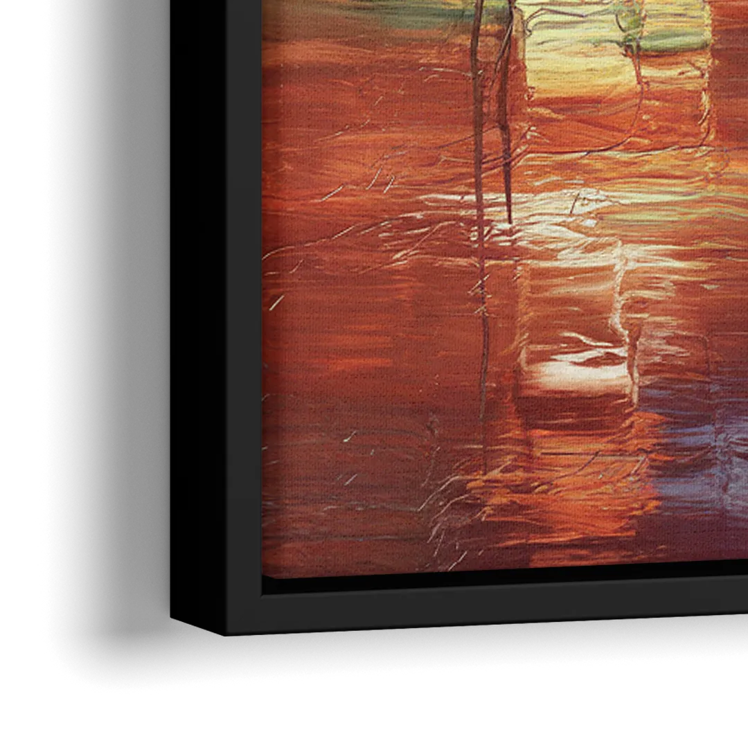 Milwaukee Downtown Skyline - Close-Up Black Frame Canvas