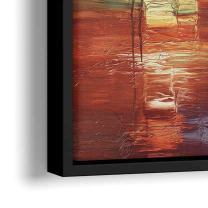 Milwaukee Downtown Skyline - Close-Up Black Frame Canvas