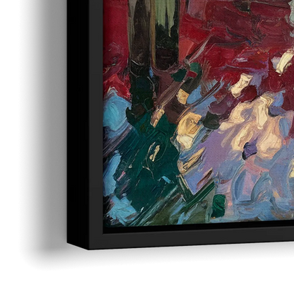 Bar Harbor Lobster Boats Harbor - Close-Up Black Frame Canvas