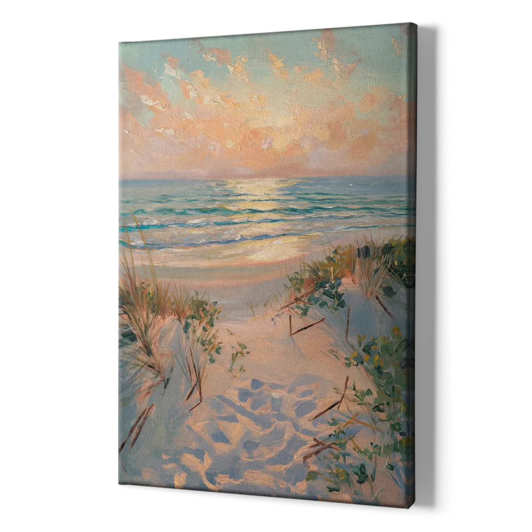 La Jolla Beachfront Serenity - Canvas Print Art Sides