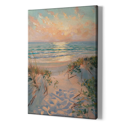 La Jolla Beachfront Serenity - Canvas Print Art Sides