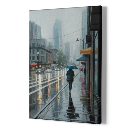 Vancouver Rainy Day - Canvas Print Art Sides