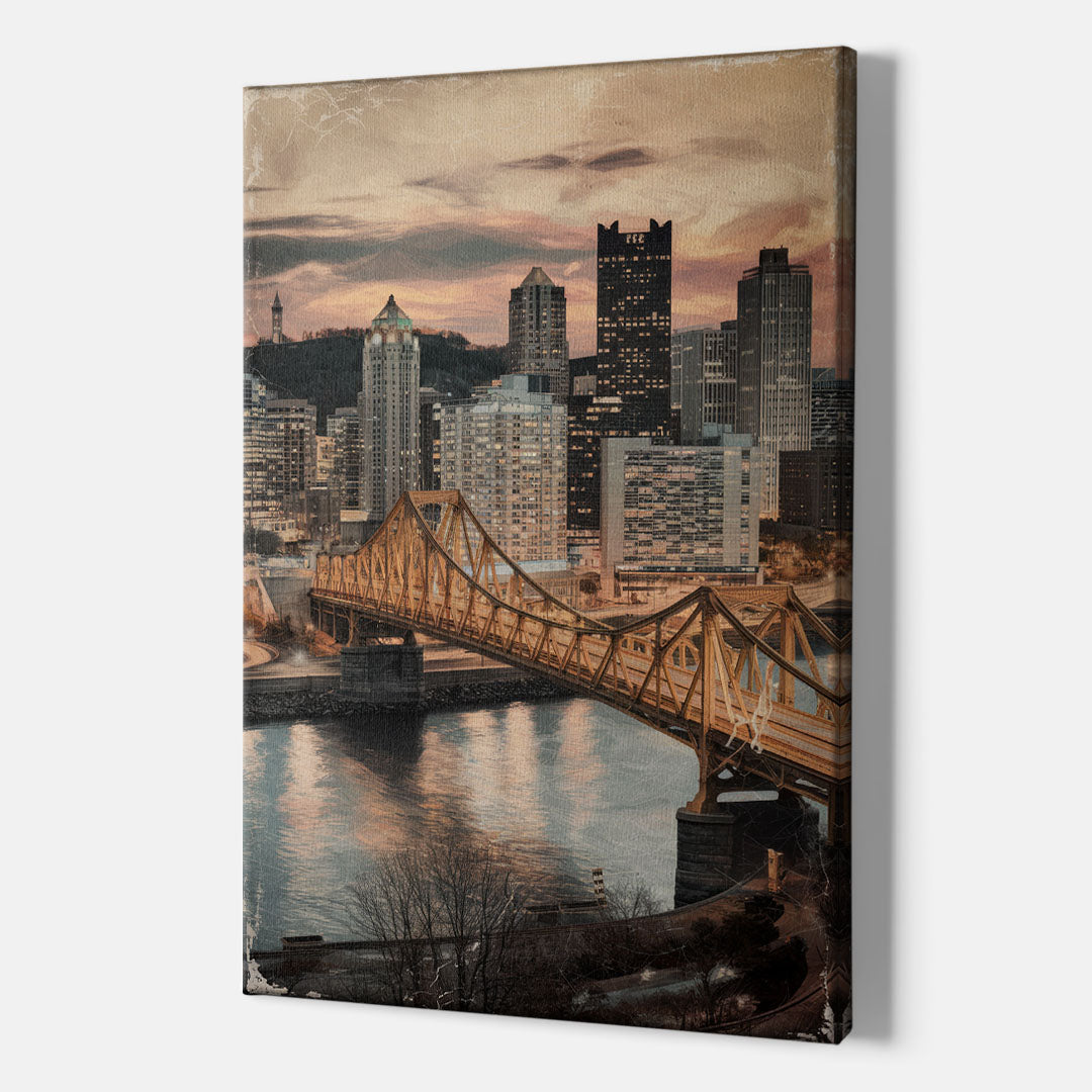 Pittsburgh Historic Landmarks - Canvas Wall Art Indoor