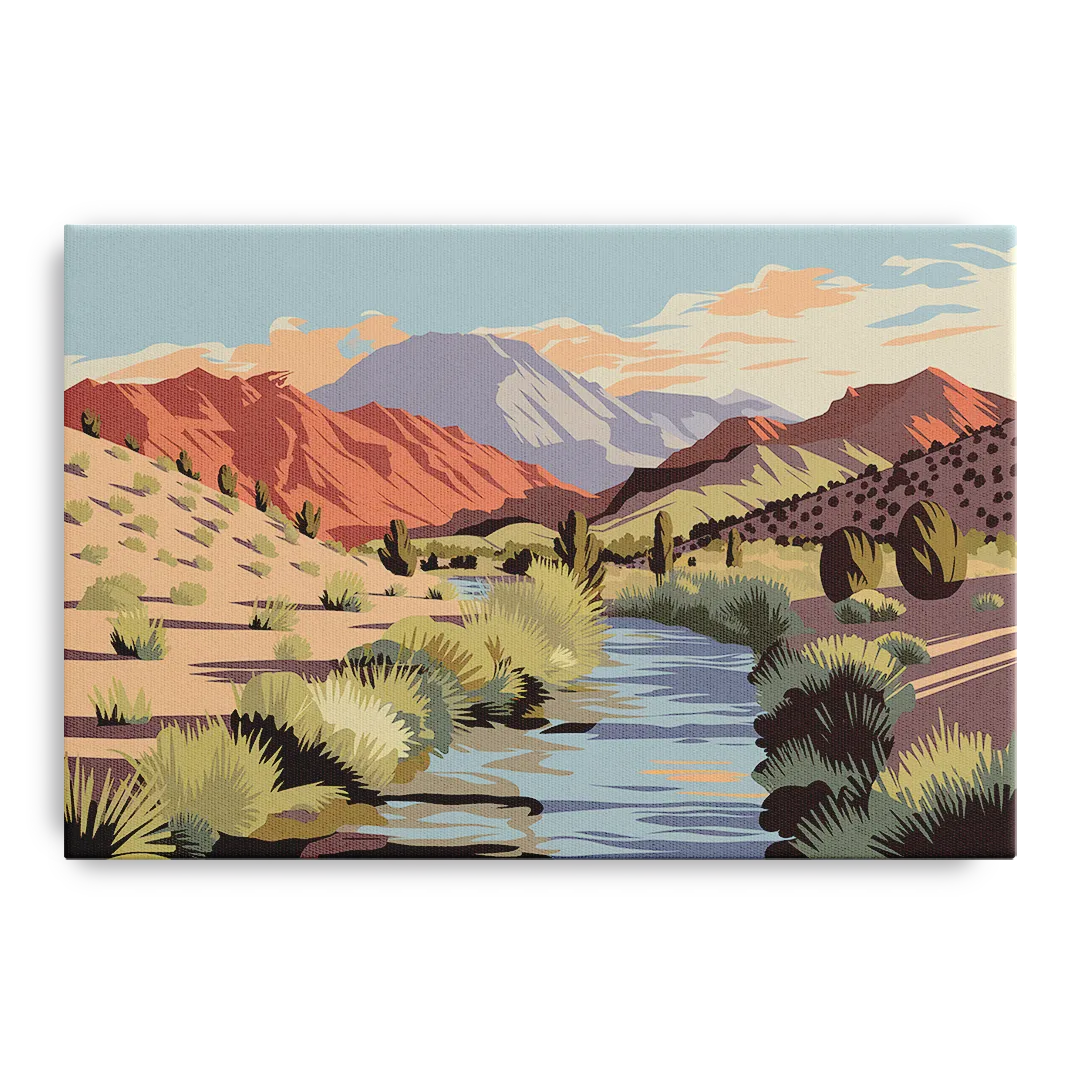 Santa Fe Mountain View - Canvas Wall Art