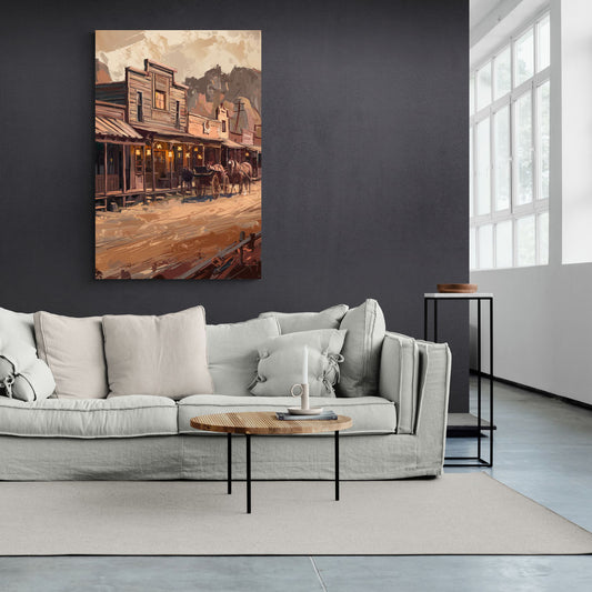 Tombstone Old West Charm - Canvas Wall Art Living Room