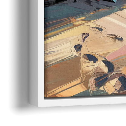 Huntington Beach Surfboards - Close-Up White Frame Canvas