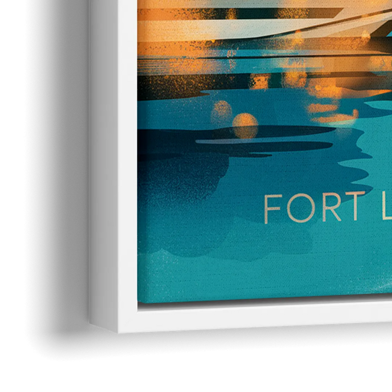 Fort Lauderdale Intracoastal Waterway - Close-Up White Frame Canvas