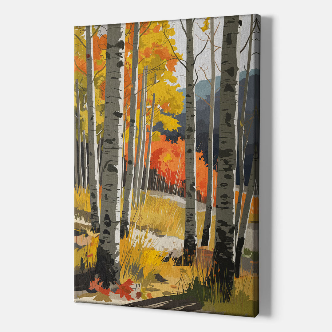 Aspen Vibrant Fall Colors - Canvas Wall Art Indoor
