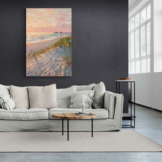 Virginia Beach Oceanfront Serenity - Canvas Wall Art Living Room