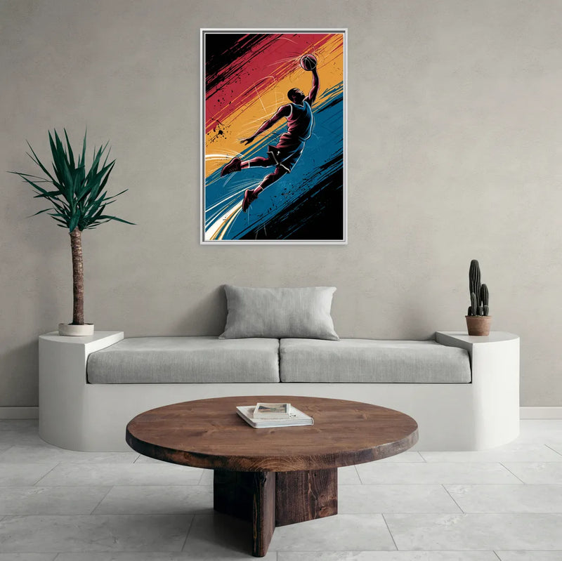Irving Basketball Dreams - Living Room White Frame Canvas