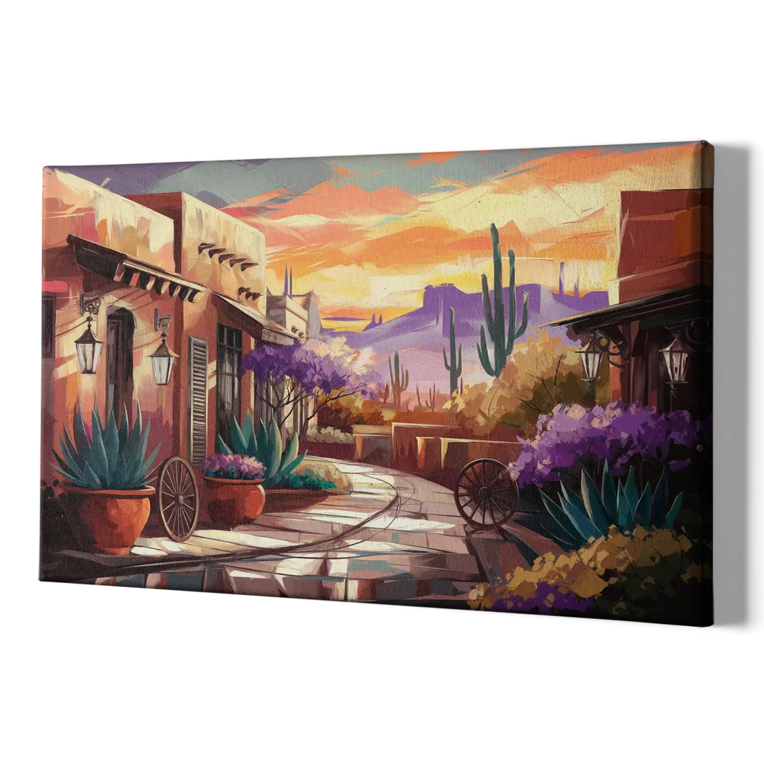 Scottsdale Old Town Charm - Canvas Print Art Sides