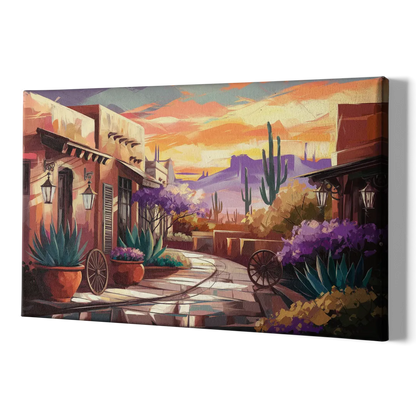 Scottsdale Old Town Charm - Canvas Print Art Sides