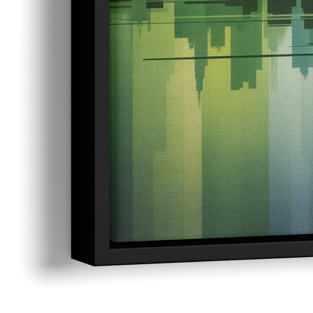 Capital Lights - Close-Up Black Frame Canvas