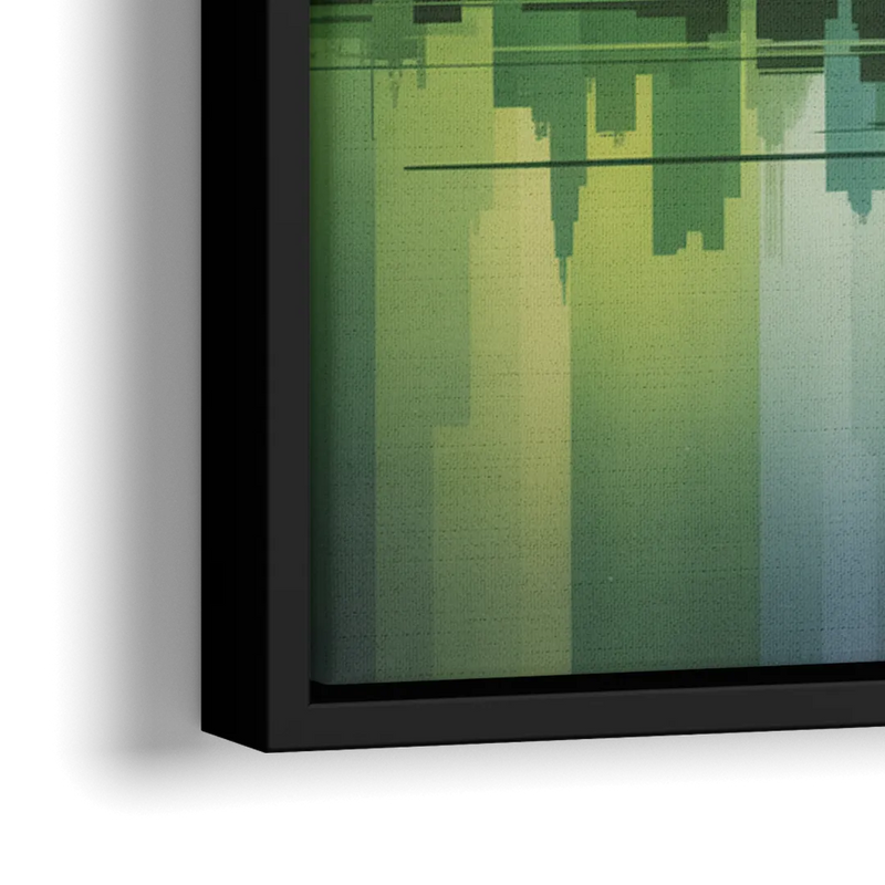 Capital Lights - Close-Up Black Frame Canvas