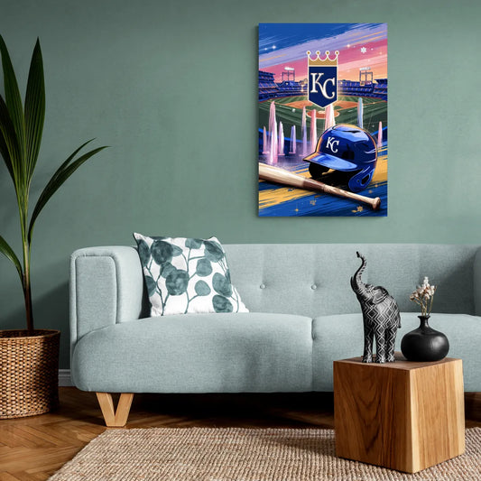 Kansas City Royals Team Spirit - Canvas Wall Art Living Room